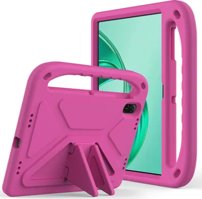 Produktbild von Hülle für Honor Pad X8a / Pad X8b, Leichte Stoßfeste Eva Kinder Schutzhülle mit Griff und Faltbarem Ständer Rosa
