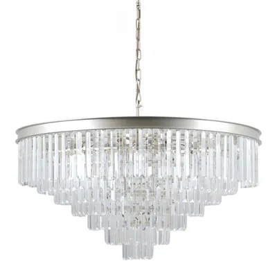 Immagine prodotto di Lampada a sospensione Italux Verdes in cristallo con cristalli dorati PND-44372-14-CHMP-GLD