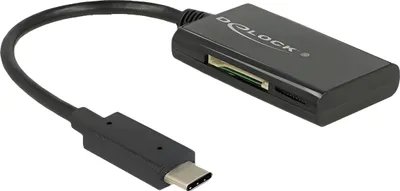Image de DELOCK USB 3.1 Gen 1 Card Reader USB Type-C Stecker 4 Slots