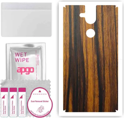 Produktbild von apgo Rückseite Schutzfolie, Skin, kompatibel mit Nokia 8 Sirocco, Hinten Displayschutzfolie aus Vinylfolie, kratzfest, einfache Montage - Tigerwood