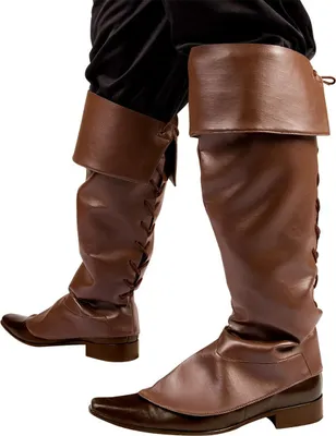 Produktbild von Stiefelstulpen braun Gamaschen Schuhüberzieher Piratenstiefel Walker