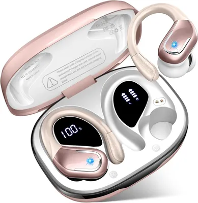 Produktbild von Kabellose Bluetooth 5.4 Sport Kopfhörer, 75 Std Akku, HiFi Stereo Bass, IPX8 Wasserdicht, ENC Noise Cancelling, USB-C In-Ear Ohrhörer