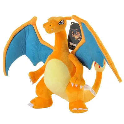 Produktbild von Glurak Plüschtier 25 cm – Pokémon Kuscheltier – Weiches Spielzeug zum knuddeln