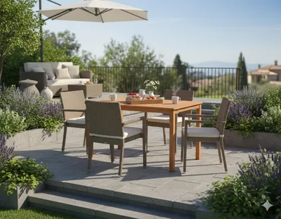 Immagine prodotto di Garden Pleasure 985158 Garden Pleasure Gartentisch Pittsburgh braun rechteckig