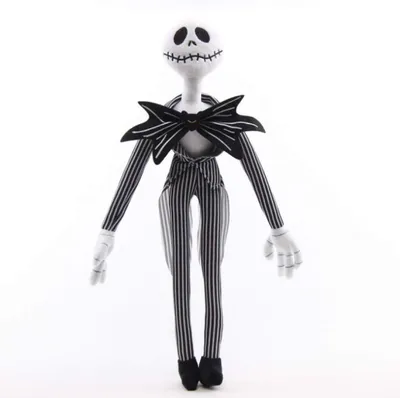 Produktbild von Jack Skellington Plüschpuppe 1 Stück, Skelettkopf Design, Halloween-Thema, Für Fans Von The Nightmare Before Christmas