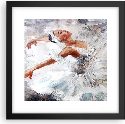 Produktbild von Gerahmtes Poster - Schwarzer Rahmen - Frau Tanz Ballett Körper - 30x30 cm - Wand Bild - Wanddeko - Wandbilder - Wandposter - Bilderrahmen - Bilder - Kunstdruck - Wandbild - P2BAC30x30-3101