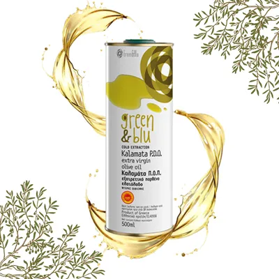 Produktbild von Green&blu Natives Olivenöl Extra Kalamata P.D.O. 500 ml, Koroneiki-Oliven aus Griechenland