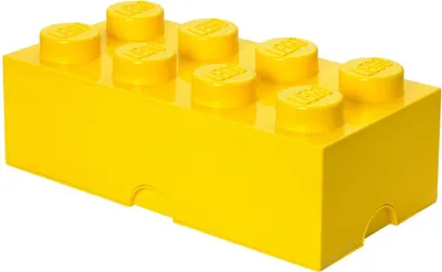 Produktbild von LEGO Aufbewahrungsbox Spielzeugkiste Box 8er, 50x25x18 cm, stapelbar, Farbe:gelb