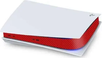 Produktbild von Konsolen-Aufkleberstreifen für PS5, PlayStation 5 – Performance-Gaming-Skin – Schutzzubehör – Carbon – Rot