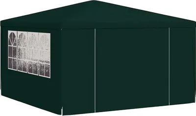 Image de vidaXL Tente de réception professionnelle avec parois latérales 4×4 m Vert 90 g/m