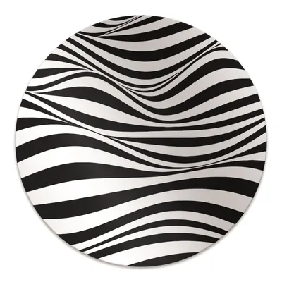 Produktbild von Rundmatte - Stuhlunterlage Bürostuhlunterlage - Rund Ø 100 cm - Bodenmatte - Fußmatte - Abstrakte Zebra.