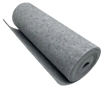 Produktbild von Filzrolle 30cm x 250cm - Polyester Filz 3mm Dick für Unterlagen, Deko, DIY, Aufbewahrung, Patchwork, Nähen, Basteln (Hellgrau)