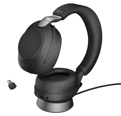 Produktbild von GN Jabra Evolve2 85 UC Stereo - Headset - ohrumschließend - Bluetooth - kabellos - aktive Rauschunterdrückung - 3,5 mm Stecker, USB-C - Schwarz