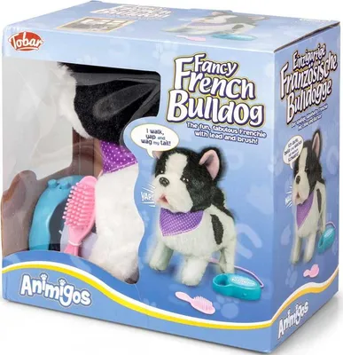 Produktbild von Tobar Plüsch Französische Bulldogge Kuscheltier Hund - Animigos Spielzeug Stofftier