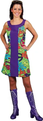 Produktbild von M209122-M-A Damen Hippie Kleid Hippykleid Gr.M