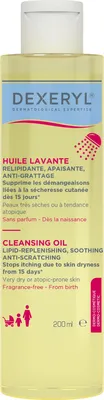 Produktbild von Reinigungsöl, Pierre Fabre, Dexeryl, Behandlung von trockener Haut, atopische Dermatitis, Neurodermitis, deutsche Version, 200ml
