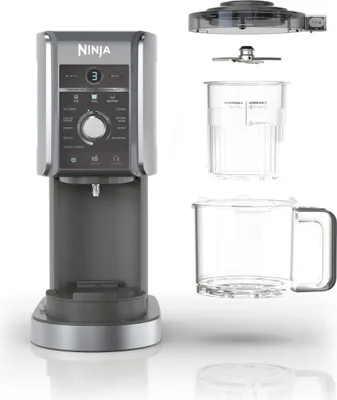 Obrázok produktu pre Ninja CREAMi Deluxe, Prístroj na tvorbu zmrzlinových koktejlov, 2,1 L, 3 misky/misiek, Čierna, Šedá, Tlačidlá, Otočné, 305 mm