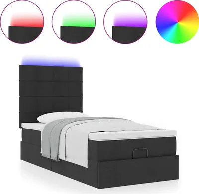 Obrázok produktu pre Osmanský rám postele s matracom čierna 90x200 cm látka