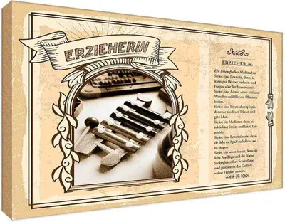 Produktbild von vianmo Holzschild 20x30 cm Erzieherin Beruf Arbeit