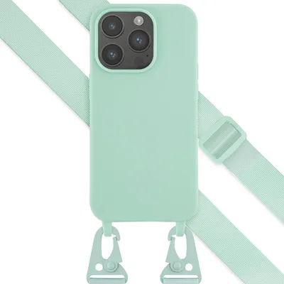 Immagine prodotto di Custodia in silicone Selencia con cinturino rimovibile iPhone 14 Pro - Turchese