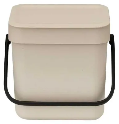 Produktbild von Brabantia Sort & Go, 3 l, Rechteckig, Recycelbarer Kunststoff, Beige, Manuell, Kunststoff