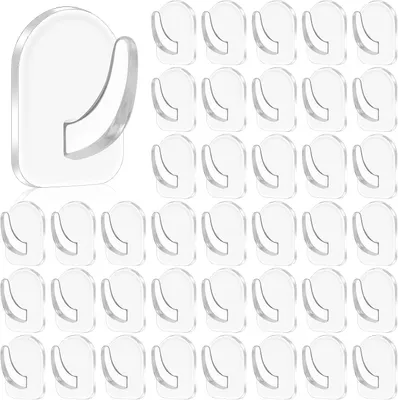 Obrázok produktu pre Malé, priehľadné, samolepiace háčiky na stenu – extra silné