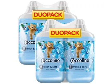 Produktbild von Coccolino Fresh&Soft Blue Splash Weichspülerkonzentrat 272 Waschgänge 4x1700ml
