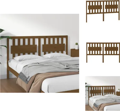 Produktbild von vidaXL Kopfteil Honigbraun 155,5x4x100 cm Massivholz Kiefer -  Kopf- & Fußenden