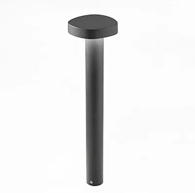 Produktbild von Zafferano Ciottolo - LED-Pollerleuchte für den Außenbereich, IP54, 7 W, 3000 K, modernes Design aus Aluminium für Gärten und Wege - 70 cm, Dunkelgrau