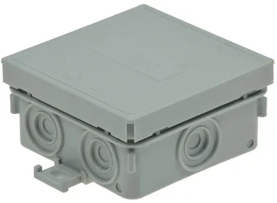 Produktbild von ChiliTec Feuchtraum-Kabelabzweigkasten, 10er Pack 75x75x40mm, IP54, 7-fach, grau
