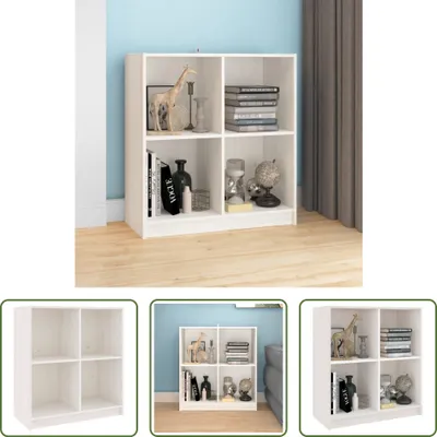 Produktbild von The Living Store Sideboard Weiß 70x33x76 cm Massivholz Kiefer
