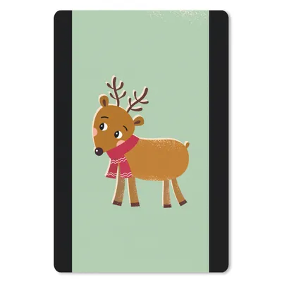 Produktbild von MuchoWow® Mauspad Mousepad Rentier - Weihnachten - Winter - Grün 40x60 cm - Mousepads - Maus Mat - Pad - Mausunterlage - Schreibtisch Accesoire
