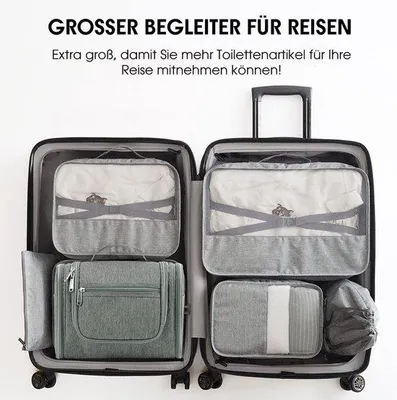 Produktbild von Famanu Kosmetiktasche Praktisch und Stilvoll - Schwarz