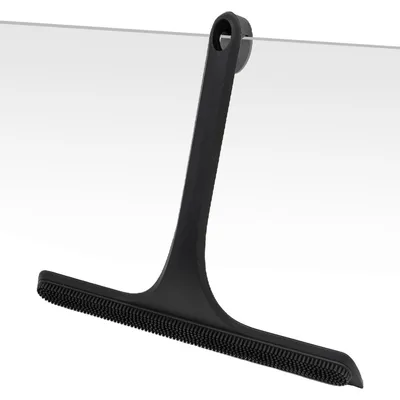 Immagine prodotto di Spazzola per vetri della doccia in silicone, 28 cm, nera, con gancio