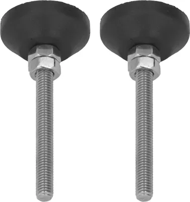 Image de 2PCS Furniture Glide Swivel Leveling Mounts Adjustable Nylon Rubber Base Leveling Pads D30xM6x50