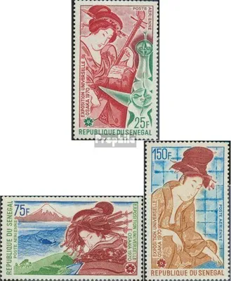 Produktbild von Briefmarken Senegal 1970 Mi 429-431 (kompl.Ausg.) postfrisch EXPO70 Osaka