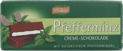 Produktbild von Böhme Pfefferminz Creme Schokolade mit natürlichem Pfefferminzöl 100g