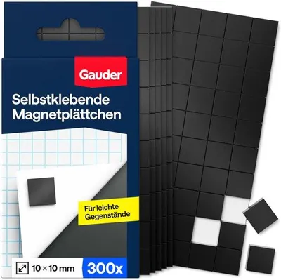 Immagine prodotto di Foglietti magnetici per appunti, foto e progetti di bricolage - Foglietti magnetici autoadesivi per oggetti leggeri (300 pezzi, 10 x 10 x 2 mm)