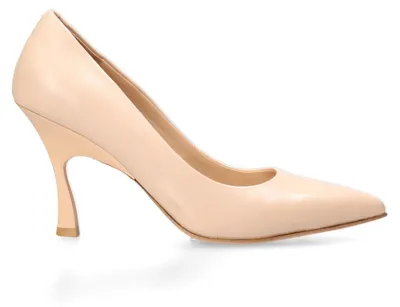 Produktbild von Damen Décolleté Echtleder Eleganter Skulptur-Absatz ohne Verschluss Pink 36 ME-2601-400-ROSA-36