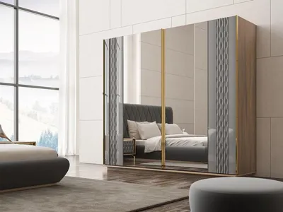 Produktbild von Design Schrank Schlafzimmer Luxus Holz Kleiderschrank Modern Möbel