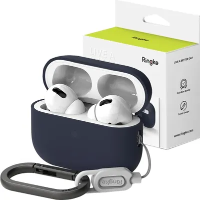 Produktbild von Ringke Silikon Apple Airpods Pro 1/2 Mitternachtblau