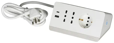 Image de bticino S3711DBU Rallonge 2 m 3 sorties AC Intérieur Blanc