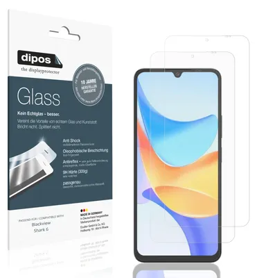Produktbild von 2x Schutzfolie für Blackview Shark 6Kamera-Linse matt - Anti-Shock 9H Folie dipos Glass Kunststoffglas