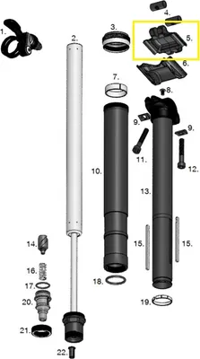 Image de Crankbrothers Highline Lower Cradle Sattelklemme, oben