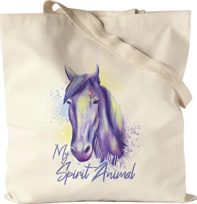 Produktbild von My Spirit Animal Stoffbeutel Jutebeutel Canvas Pferde Pferdekopf Hengst Reiten Weihnachten Tier Spirit Pferdeliebhaber Pferdeflüsterer