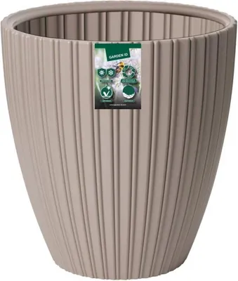 Obrázek produktu pro Květináč - Zahradní ID - Fancy - 40 x 42 cm - Na zahradu, balkon nebo do interiéru - Taupe