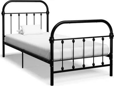 Obrázek produktu pro Rám postele černý kovový 90 x 200 cm