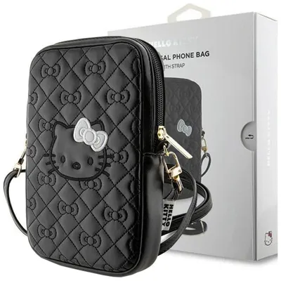 Produktbild von Hello Kitty Quilted Bows Strap - Crossbody bag for phone (black)
