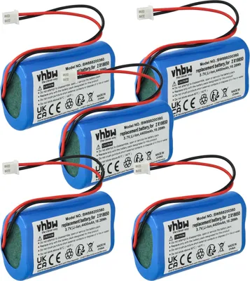 Produktbild von vhbw 5x Akku kompatibel mit Weilburg Tischlampe, Nachttischlampe (4400 mAh, 3,7 V, Li-Ion)