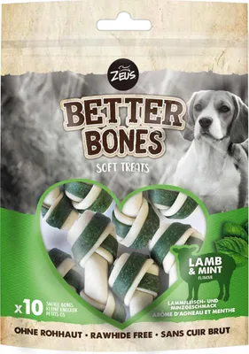 Produktbild von Zeus BetterBones Small Bones mit Lamm & Minze - 10 Stück